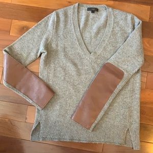 J Crew wool/leather sweater